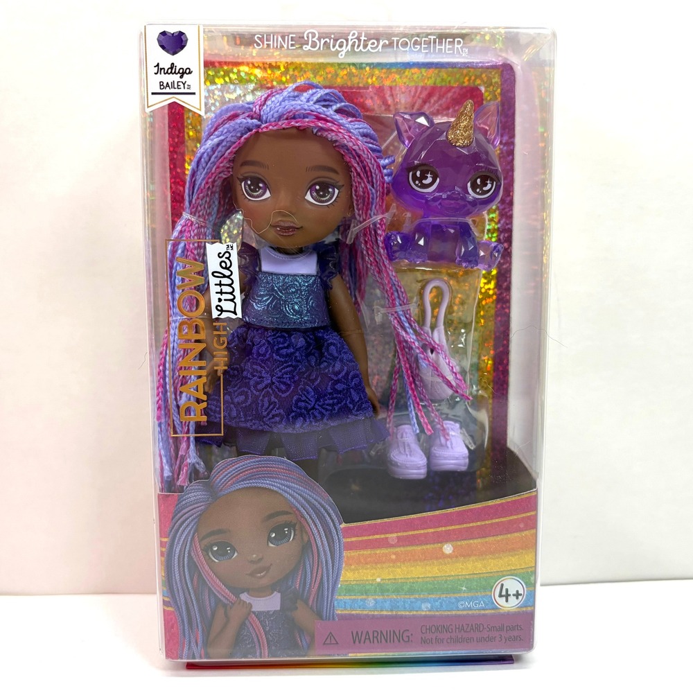 Rainbow High Littles Indigo Bailey Doll Dark Purple Kids NIB NEW
